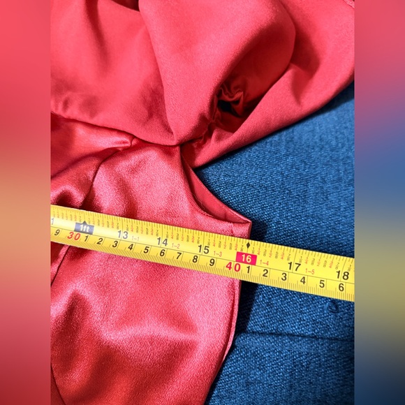 Lulus Rust Satin Off-Shoulder Maxi Dress | M | Formal Evening Gown - Picture 12 of 15